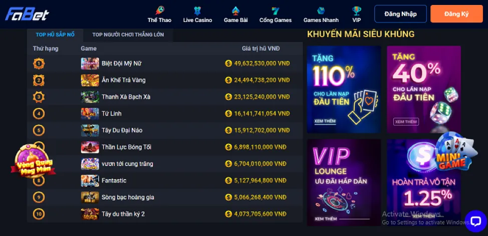 Chương trình VIP 0123win code